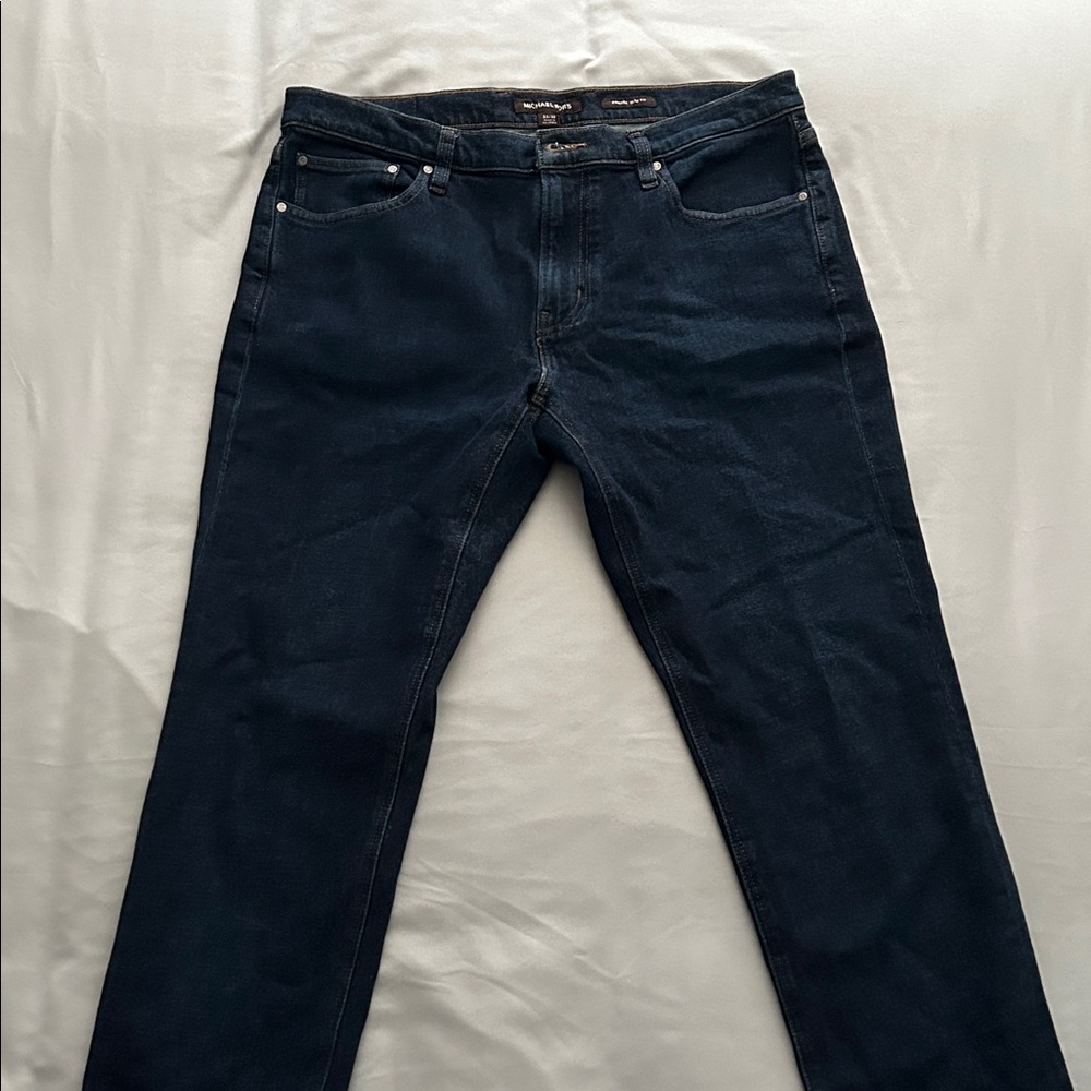 NWOT Michael Kors Dark Blue Parker Slim Fit Jeans 33x32
